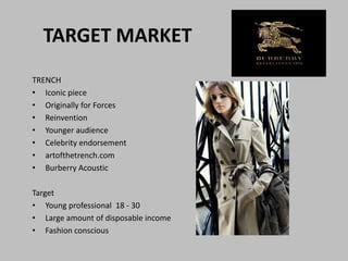 target market of burberry|how many stores in burberry.